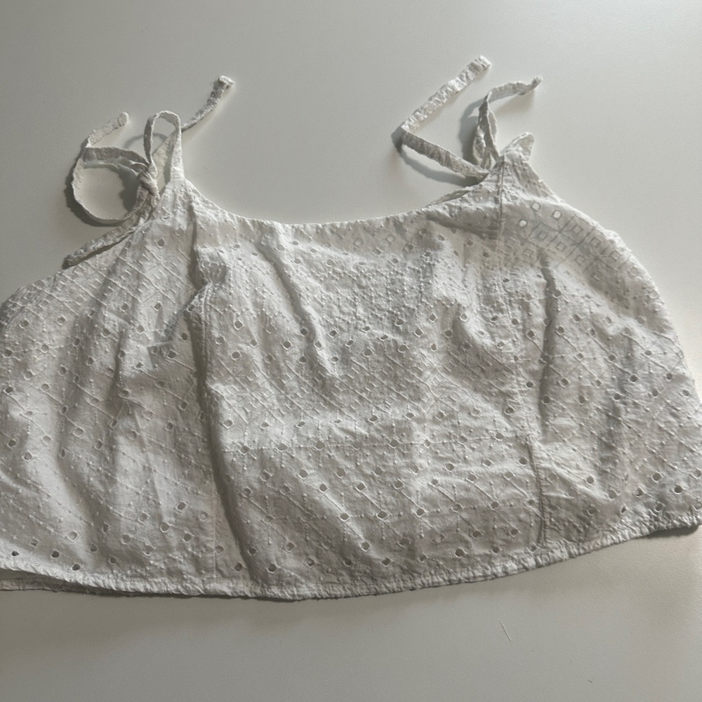 Old Navy White Eyelet Camisole Top